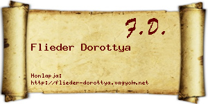 Flieder Dorottya névjegykártya